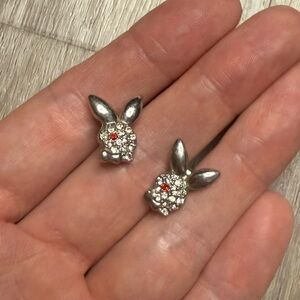 y2k Playboy jeweled earrings